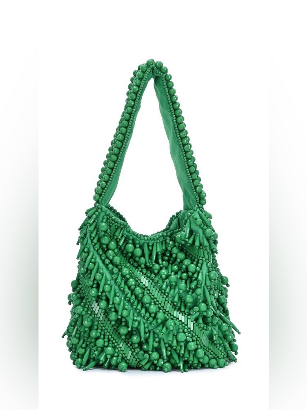 Green Beaded Bag - Evening Bag